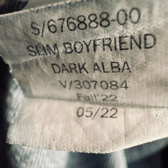 Gap Slim Boyfriend Jeans 0/25 (28x27.5) Blue Denim High Waisted Womens - Picture 6 of 8